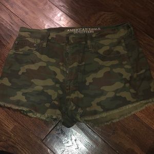 American Eagle Camo Jean Shorts